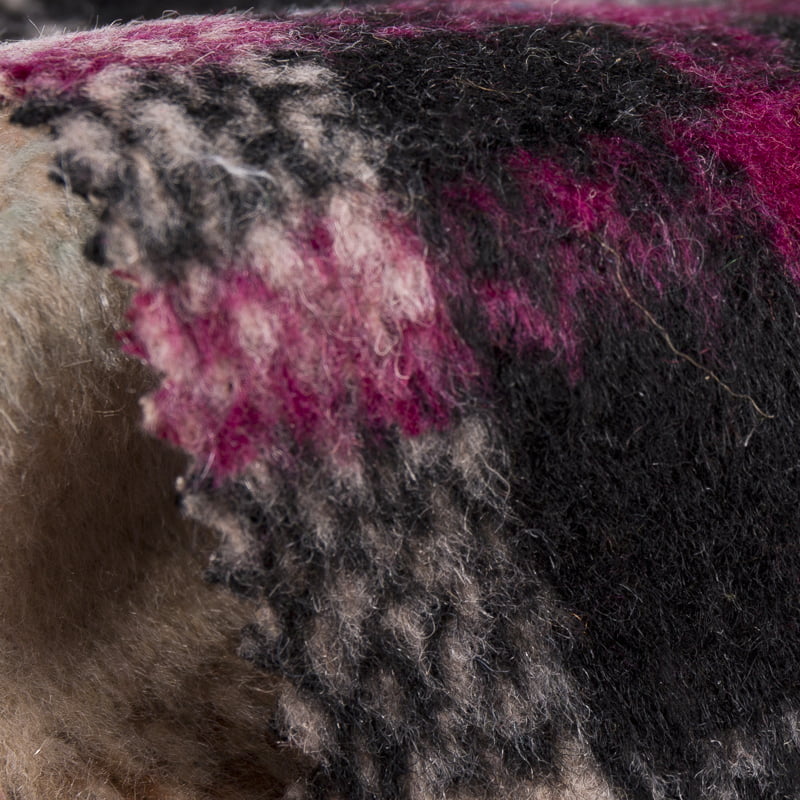 브러쉬 체크 무늬 자카드 플러시 트위드 체크 패브릭 2124