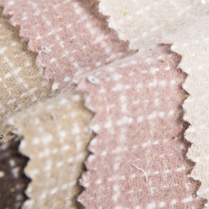 스팽글 체크 격자 무늬 트위드 원단 2203