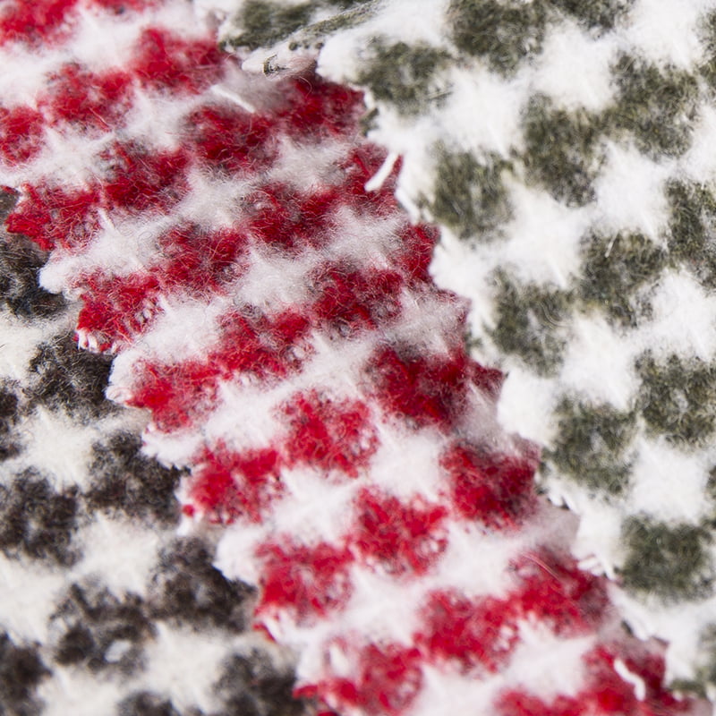 코트용 작은 다이아몬드 브러시 격자 무늬 울 트위드 원단 2252