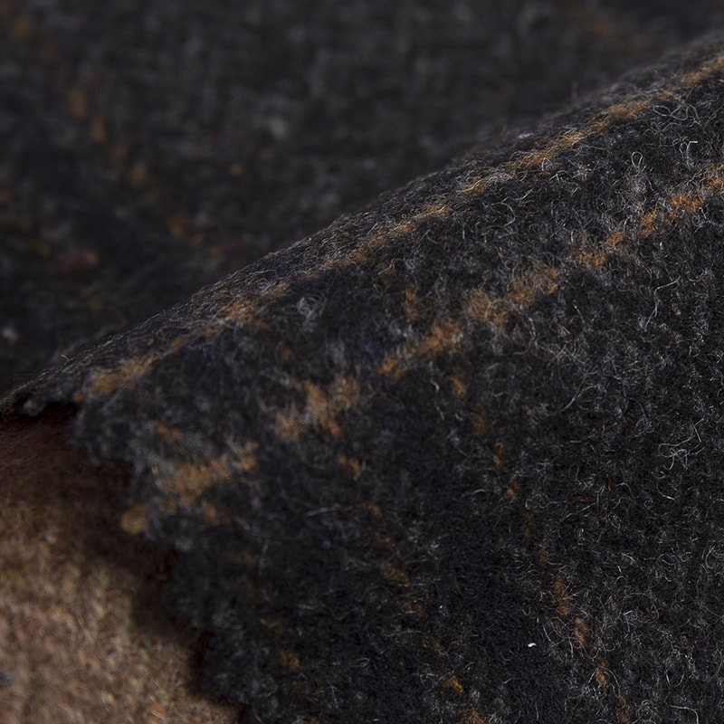 타탄 체크 무늬 수트 헤링본 트위드 원단