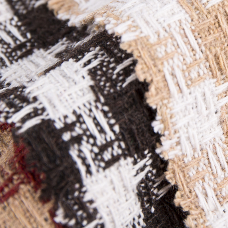 비시 10% 울 90% 화학섬유 트위드 원단 2419