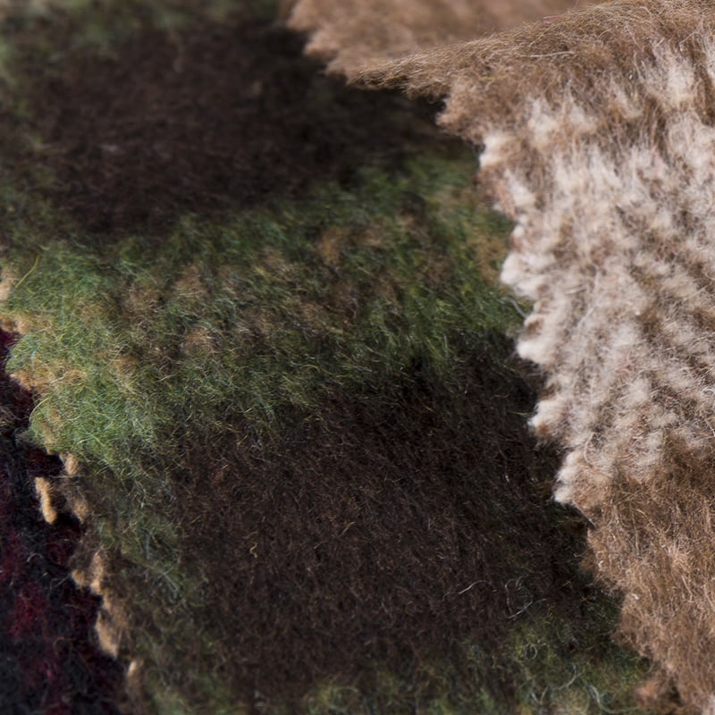 타탄 체크 무늬 헤링본 두꺼운 붓 10% 울 90% 폴리에스터 트위드 원단 2758