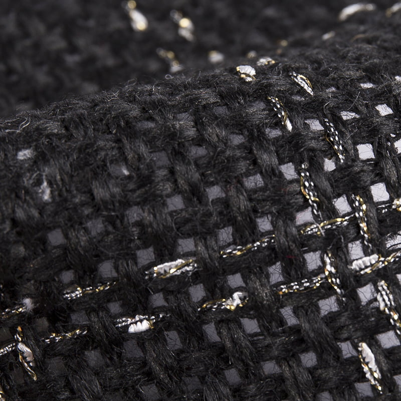 메탈릭 네트 윈도우페인 트위드 패브릭 2969