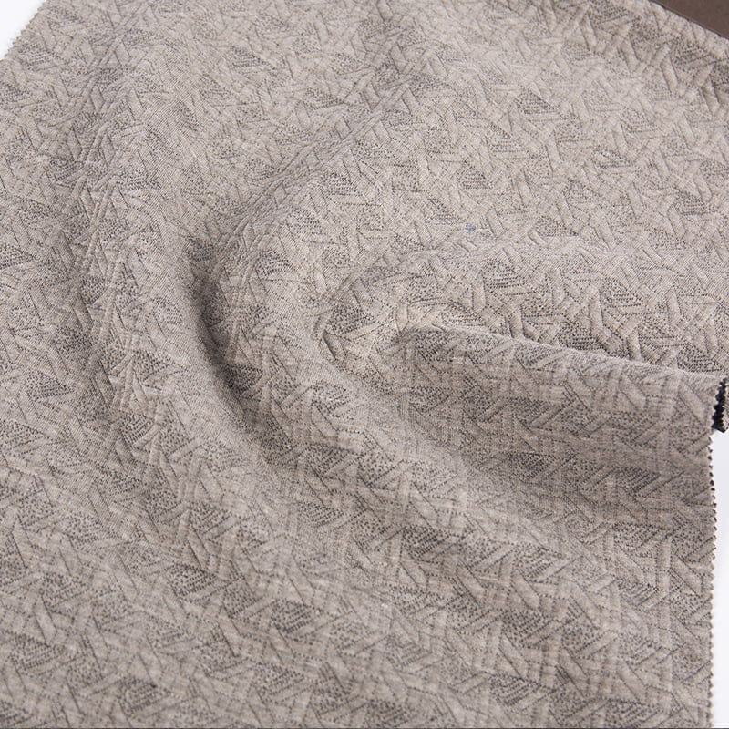 의류 AW23029를 위한 돋을새김된 부서진 선에 의하여 뜨개질을 하는 자카드 직물 폴리에스테 비스코스 스판덱스 운동복 직물