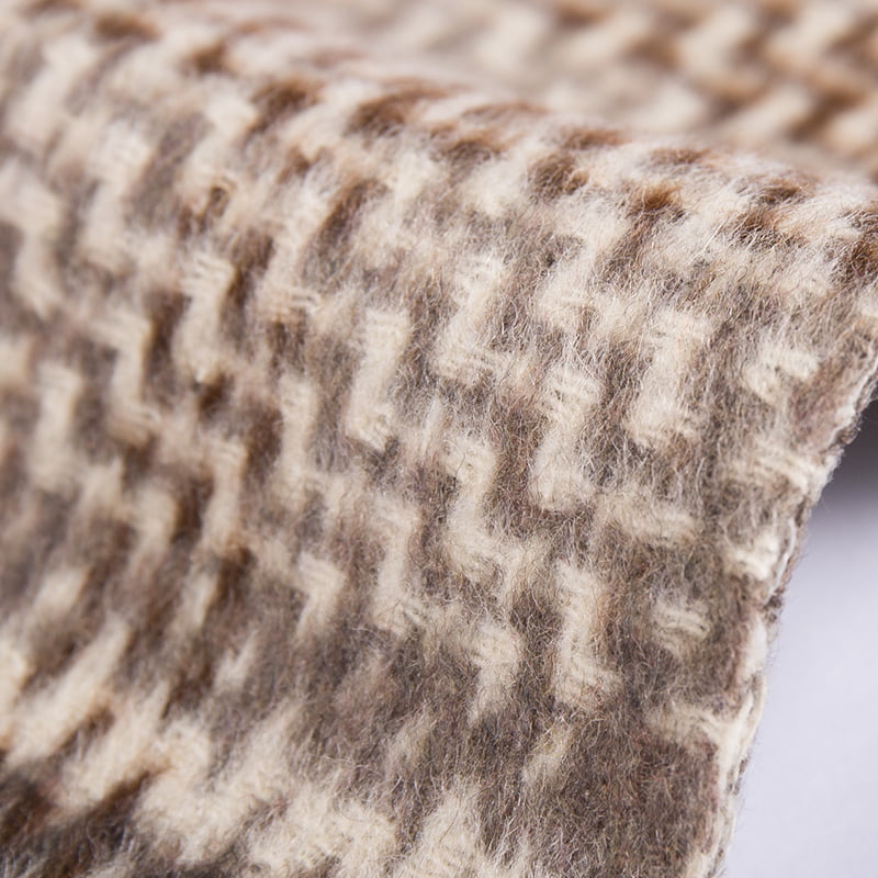 긴 머리 사다리 라인 격자 무늬 짠 양털 원단 SH2405