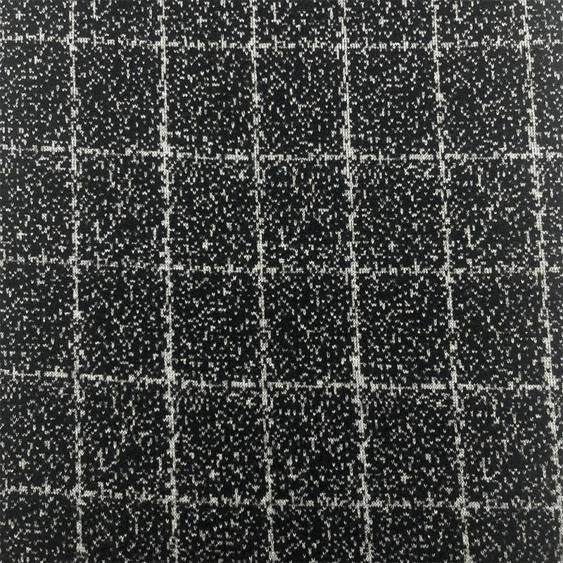 블레이저용 격자 무늬 도트 패턴 니트 울 직물 182808-1