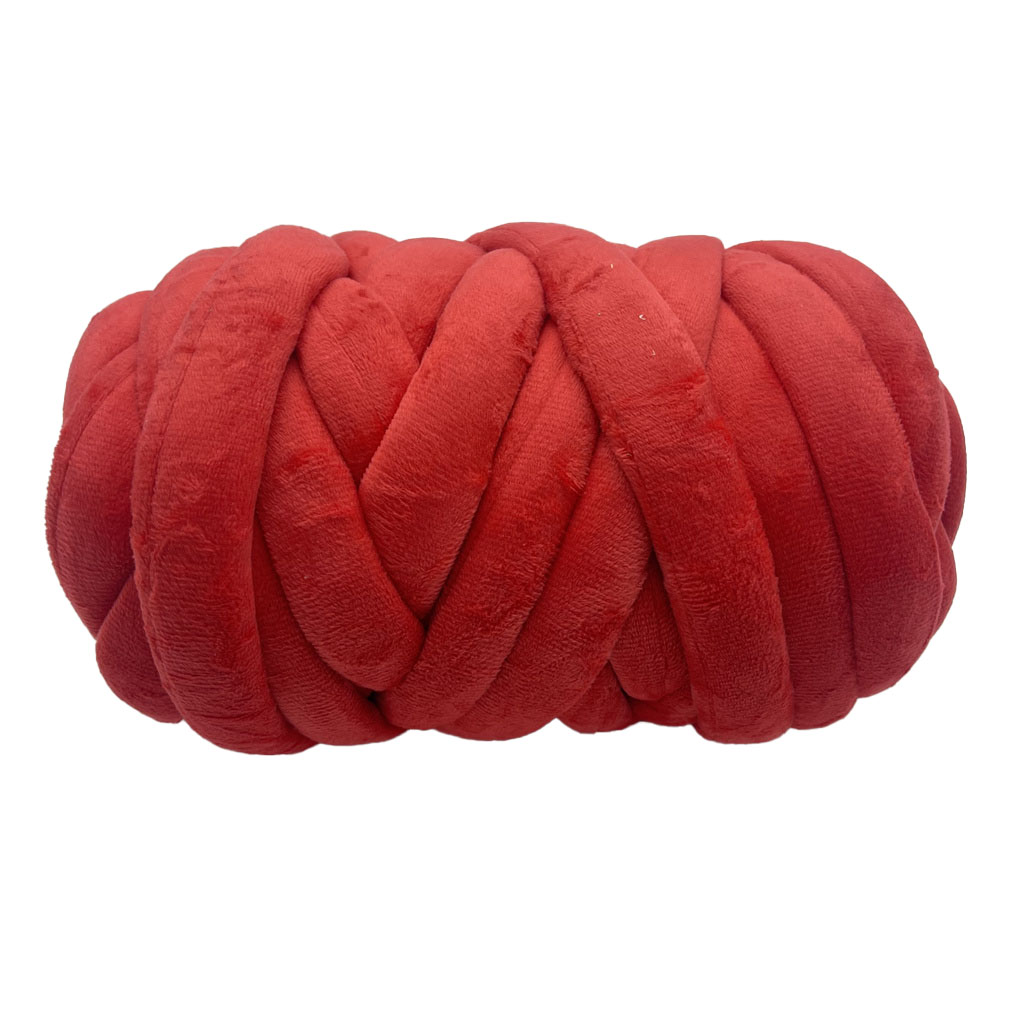 손가락 뜨개질을 위한 폴리에스테 공상 털실 2cm 우단 관 털실