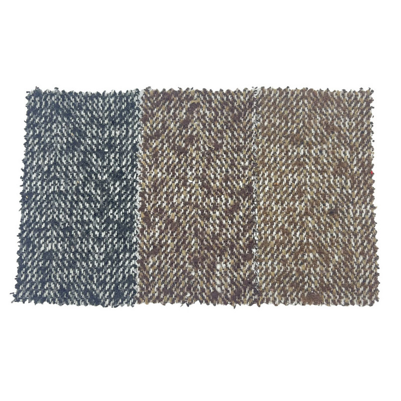 실내 장식품 3787을 위한 헤링본 두꺼운 갈색 모직 트위드 직물을 솔질하십시오