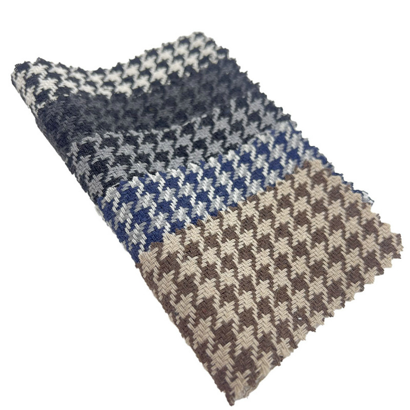 후드 3946용 진한 회색 물떼새 격자 무늬 모직 직물